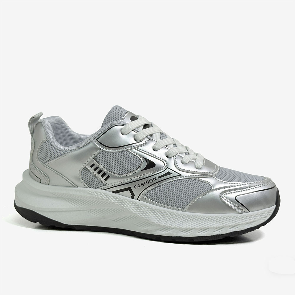 Breathable Mesh up Sneaker-silver (5)