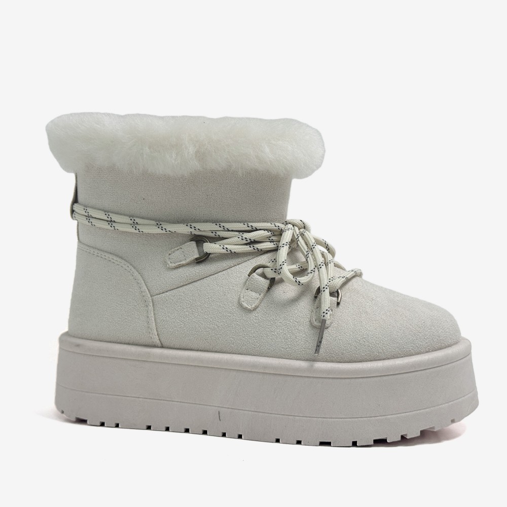 Fur-Lined & Embellished Knee High Boots-white (1)
