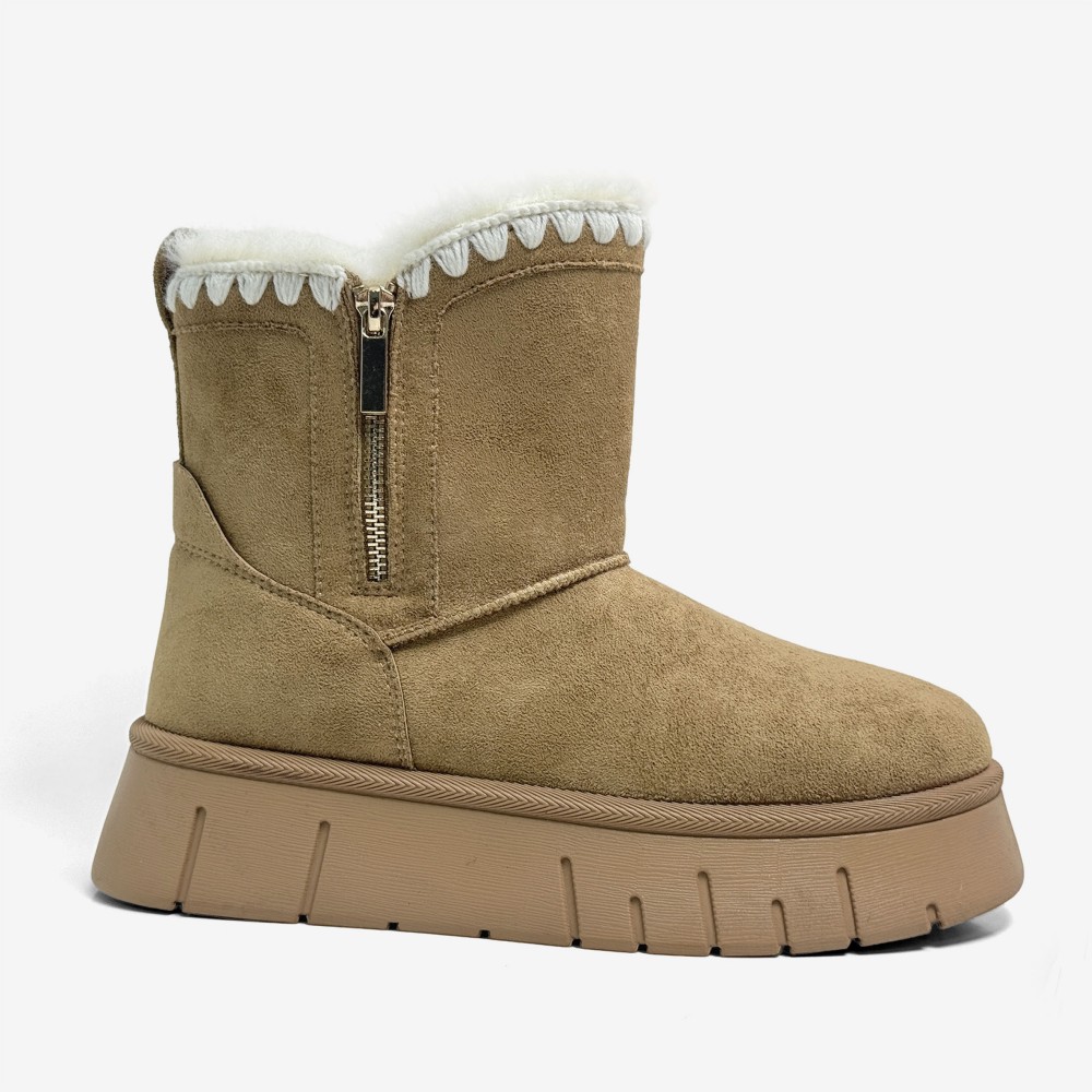 Personalized Snow Boots with Custom Logo-brown (1)