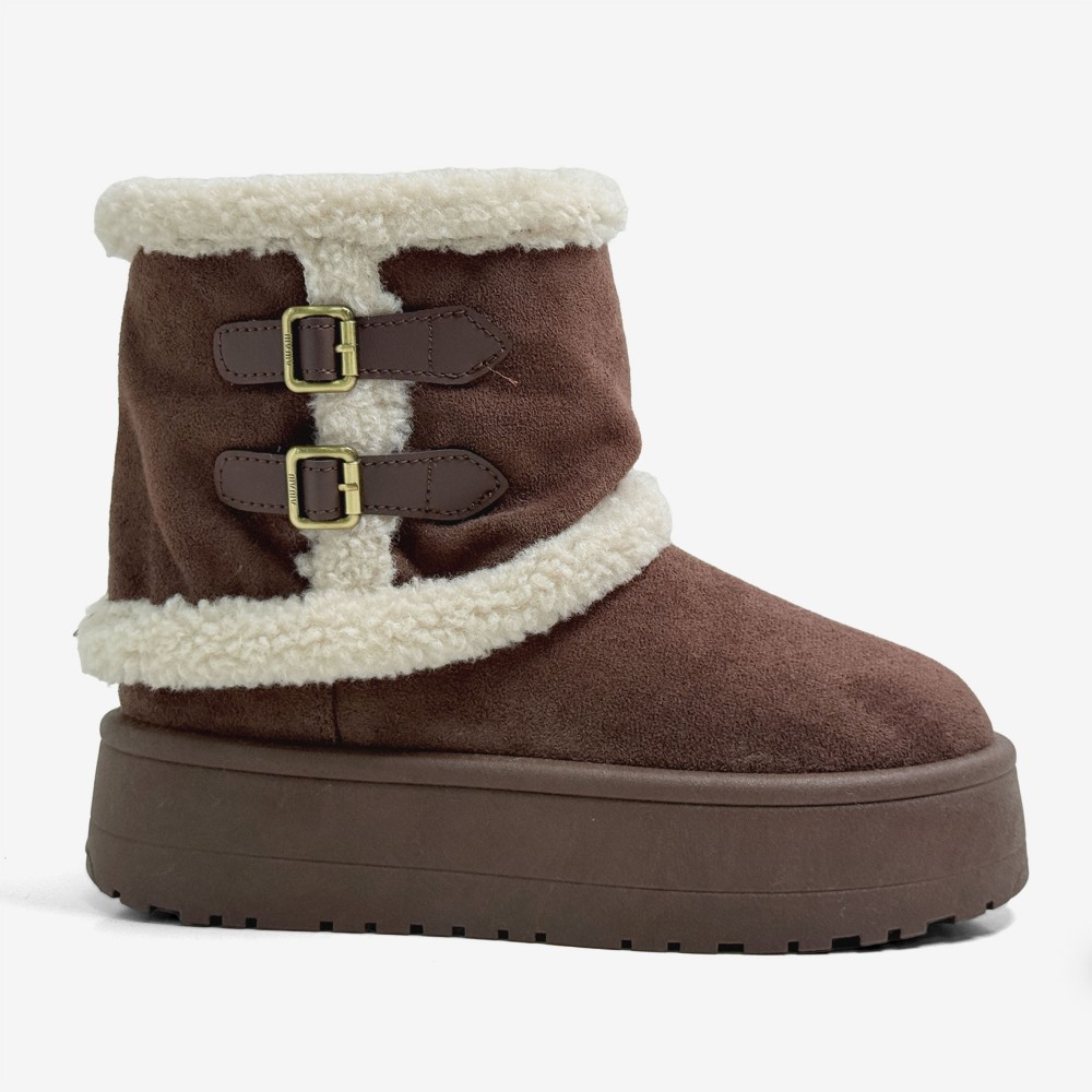 Snow Boots in Extended Sizes-coffee (1)