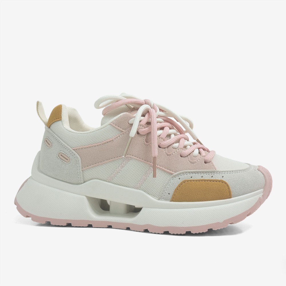 Women's Custom-Color High-Top Sneakers-pink (1)