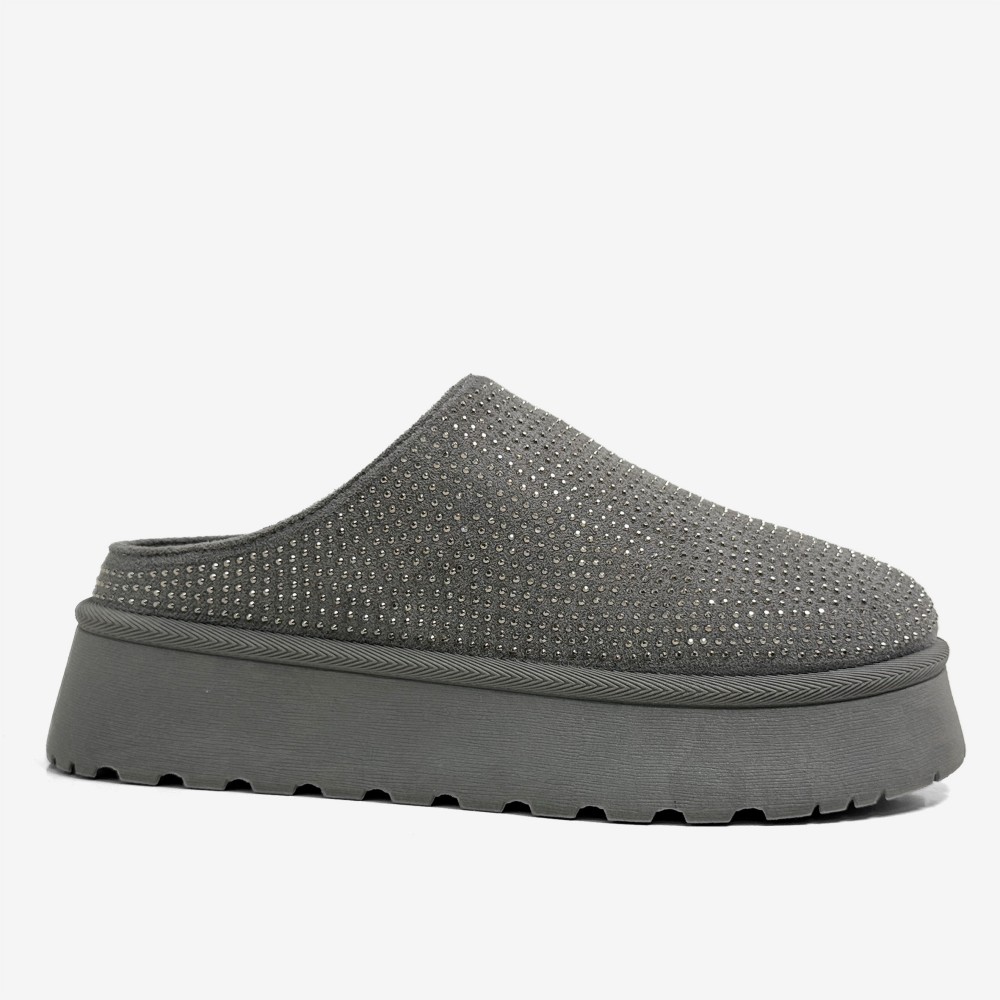 Women's Sparkly Slippers-grey (1)